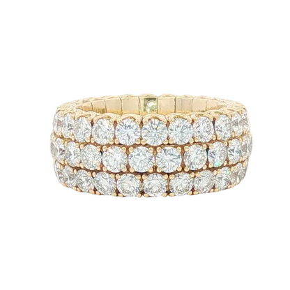 Diamond Three Row Xpandable Ring