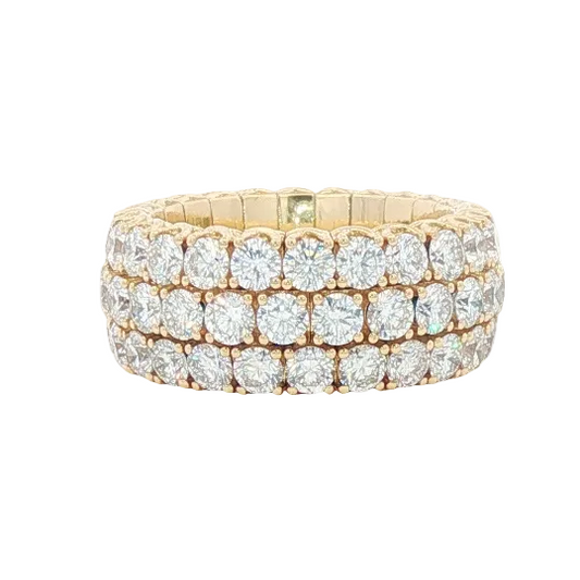 Diamond Three Row Xpandable Ring