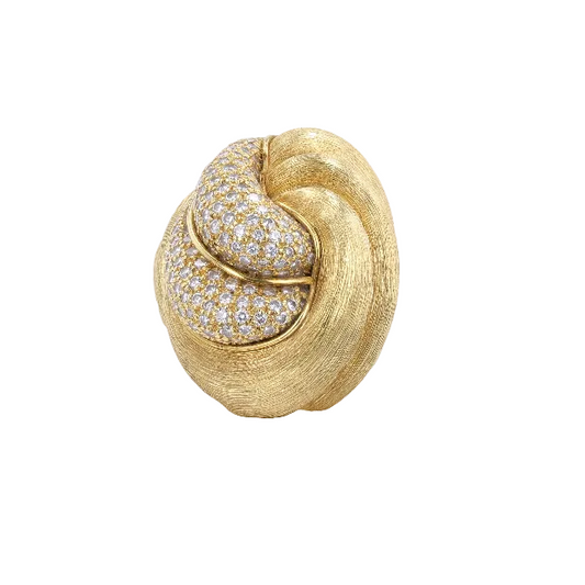 Pave Diamond Savi Swirl Ring