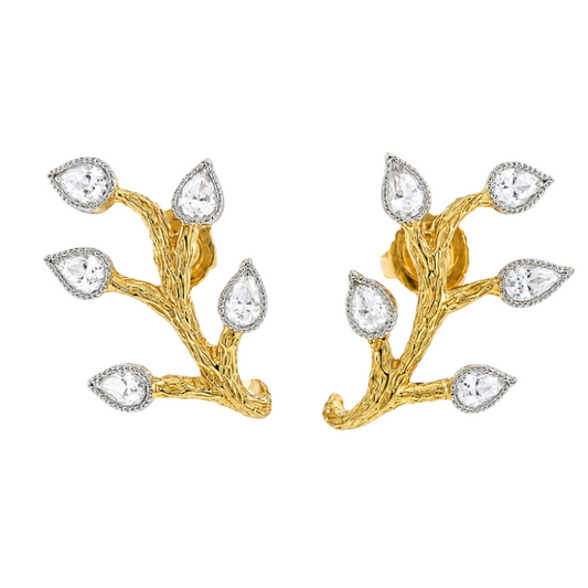 Rose Cut Diamond Earrings