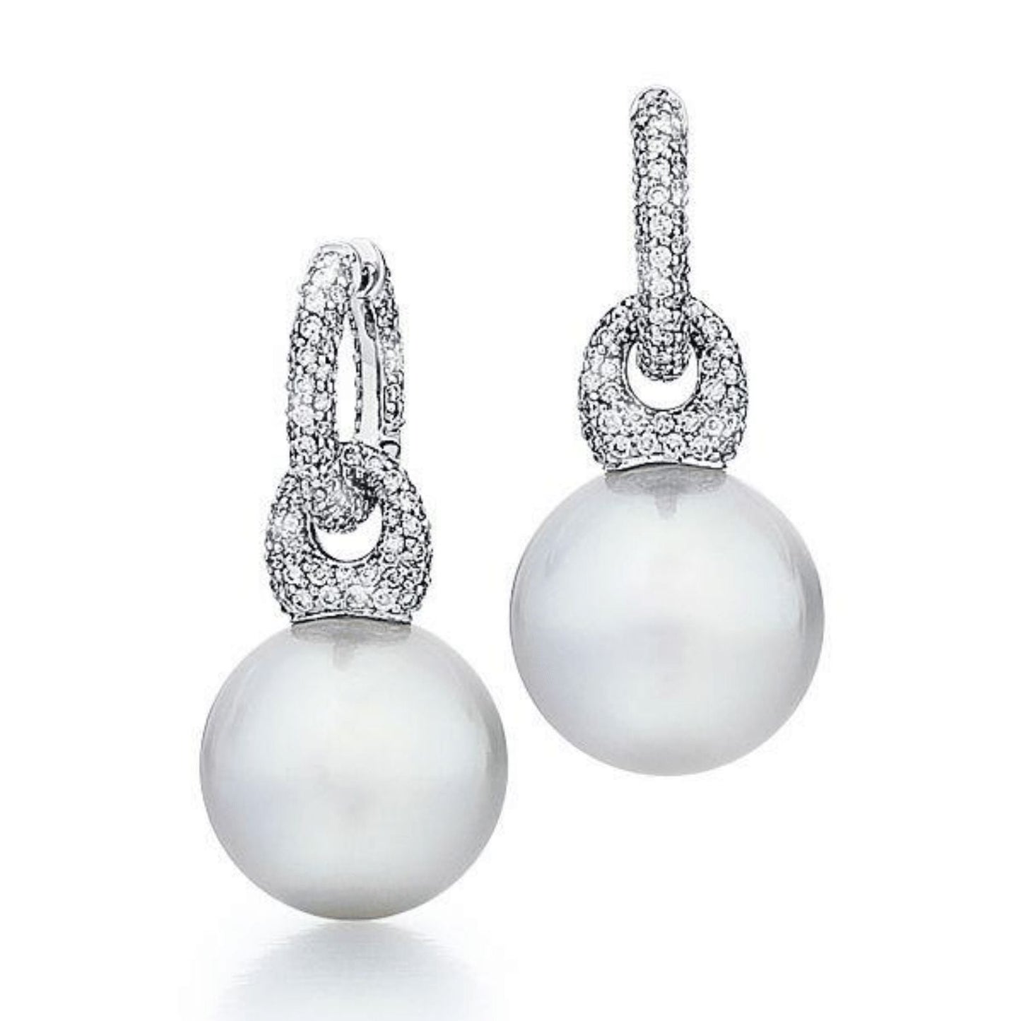 Pearl & Diamond Dangle Earring