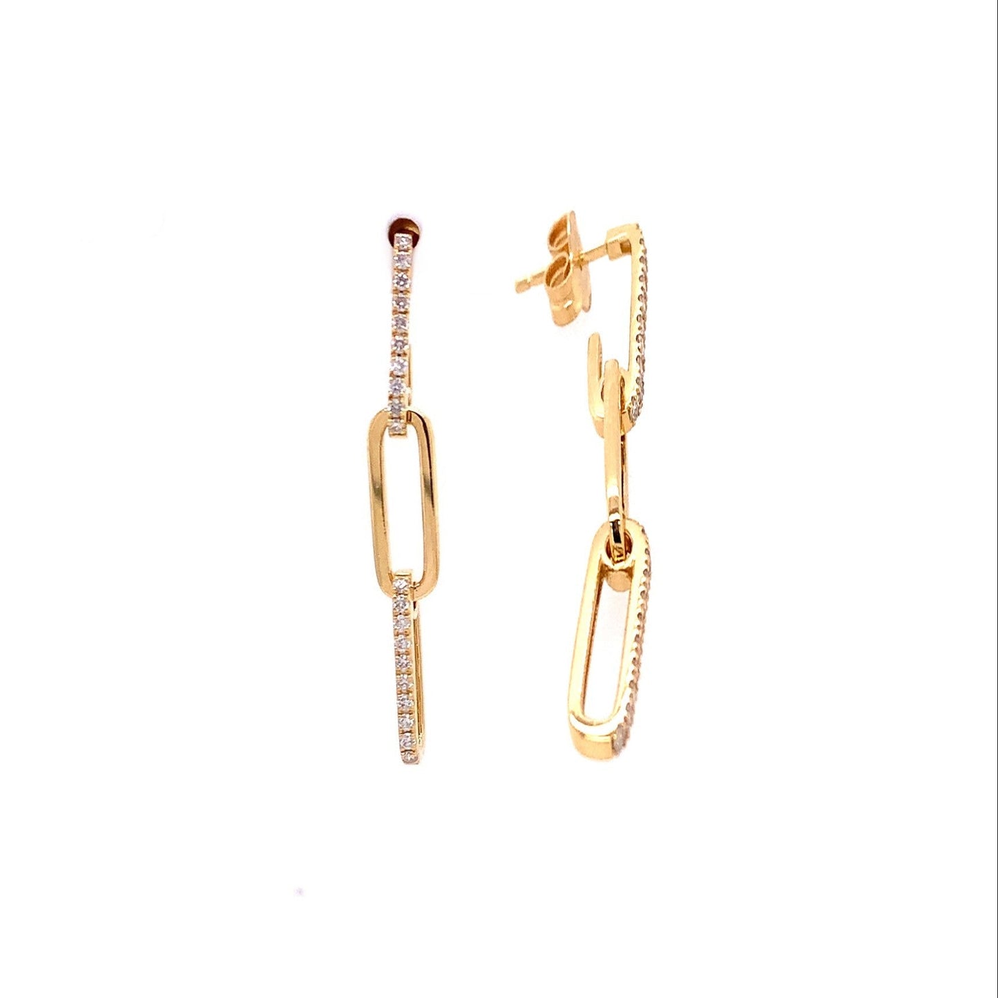 Diamond Paperclip Earing