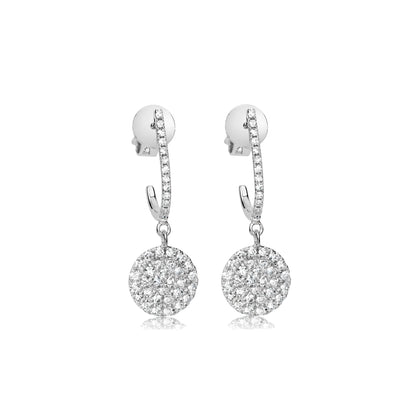 Diamond Disc Earring