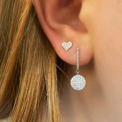 Diamond Disc Earring