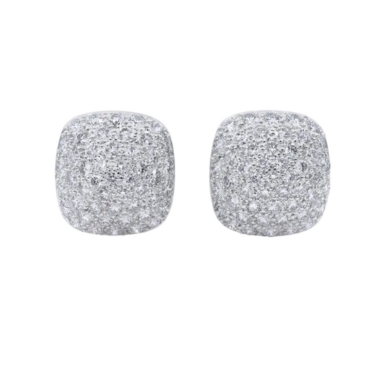Large Square Diamond Earrings