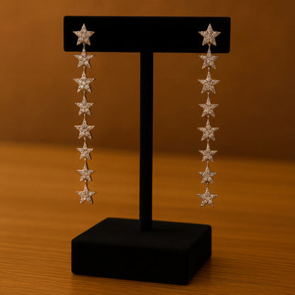 Diamond Star Dangle/Hoop Earrings