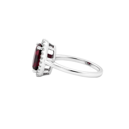 Garnet & Diamond Ring