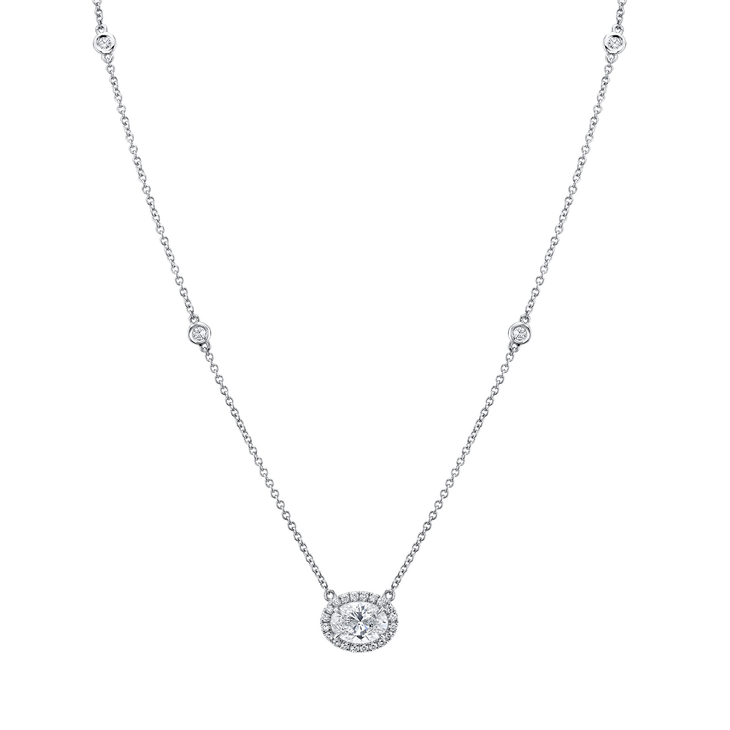 Diamond Oval Necklace