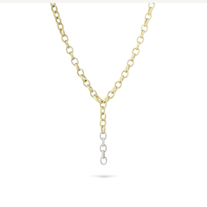 Diamond Gold Link Necklace