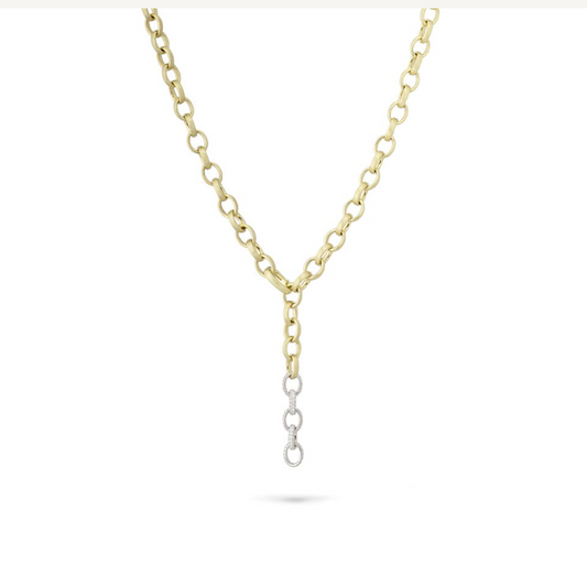 Diamond Gold Link Necklace