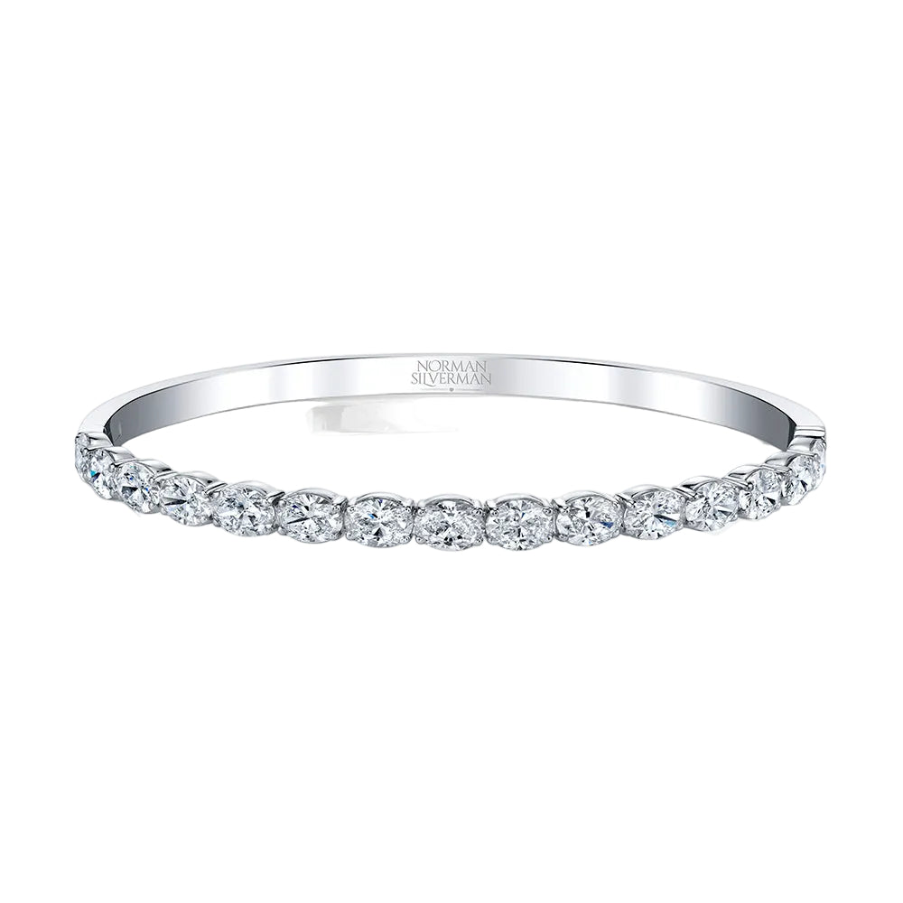 East-West Oval Diamond Bangle