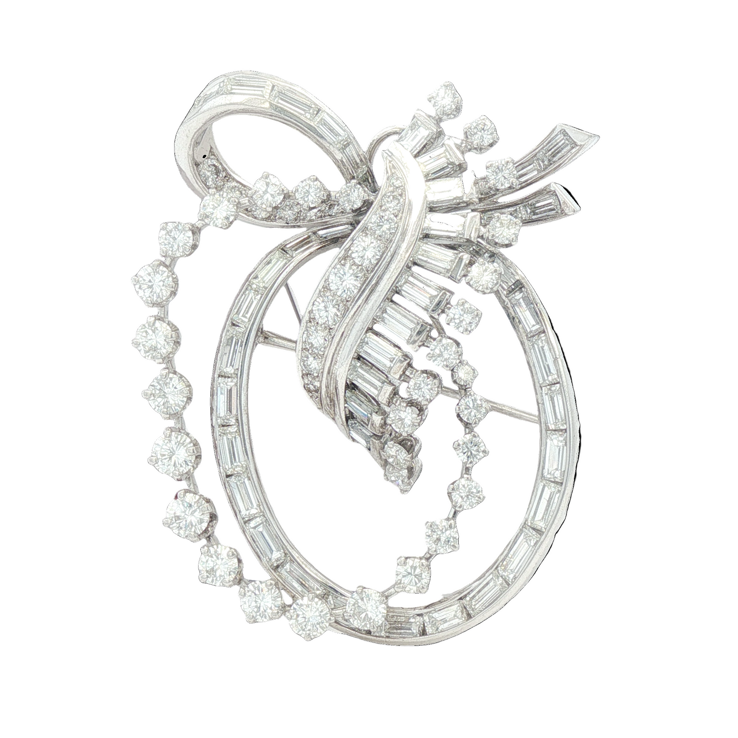 Mixed Shape Diamond Brooch