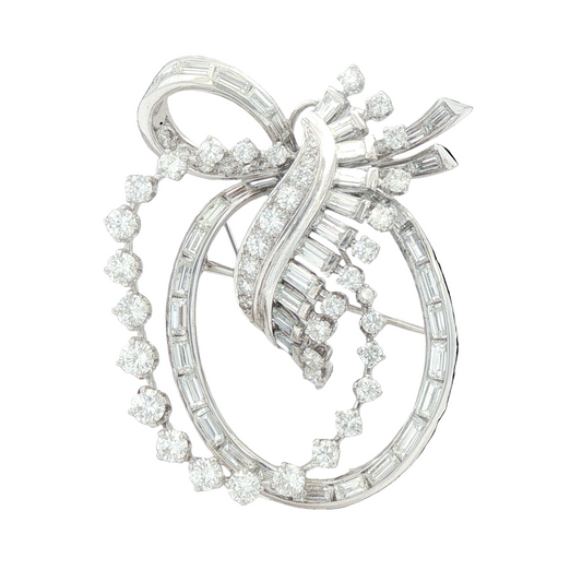 Mixed Shape Diamond Brooch