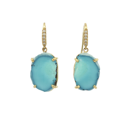 Free Form Turquoise Drop Earrings