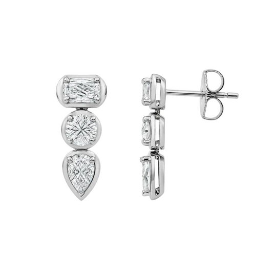 Crisscut Multi Shape Diamond Earrings