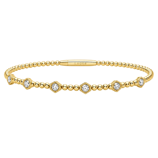 Diamond Bezel Pickleball Bracelet