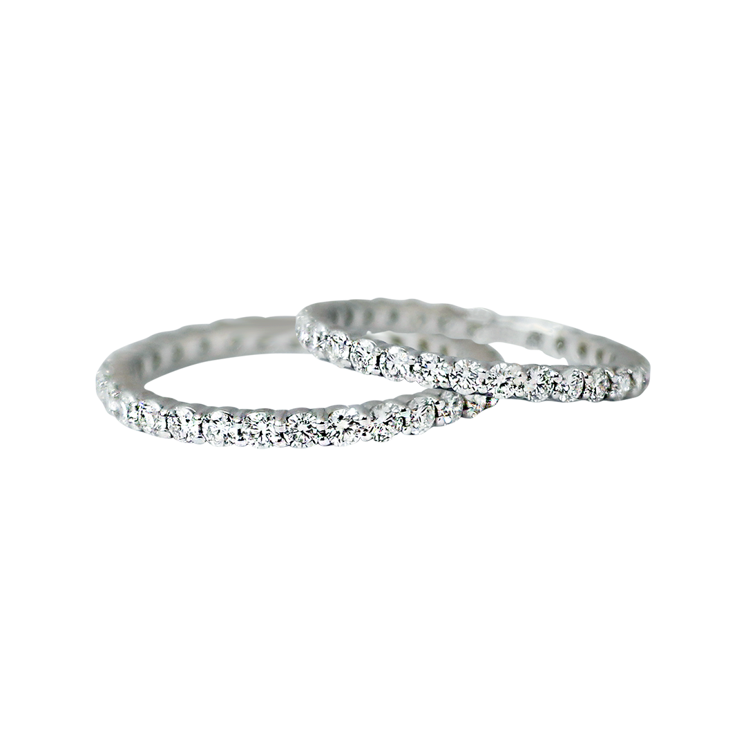 Round Diamond Shared-Prong Eternity Band