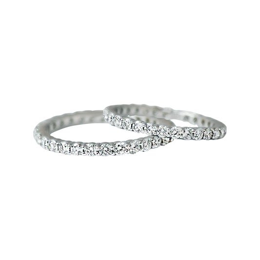 Round Diamond Shared-Prong Eternity Band