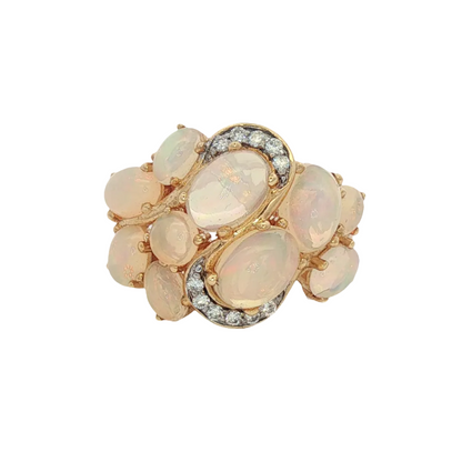 Opal Cluster Ring