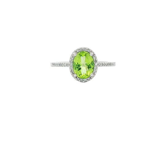 Peridot & Diamond Ring