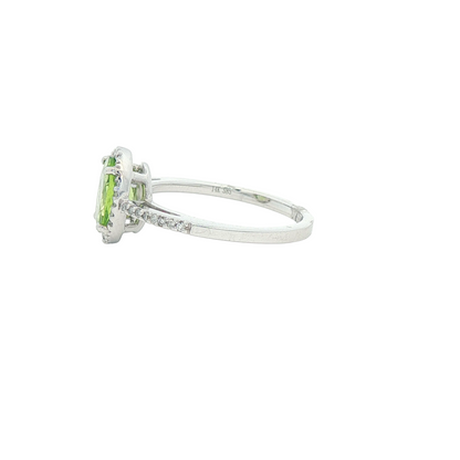 Peridot & Diamond Ring
