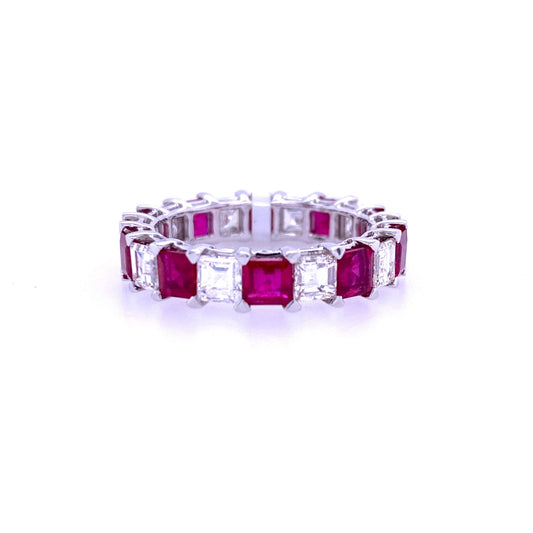 Ruby & Diamond Eternity Band