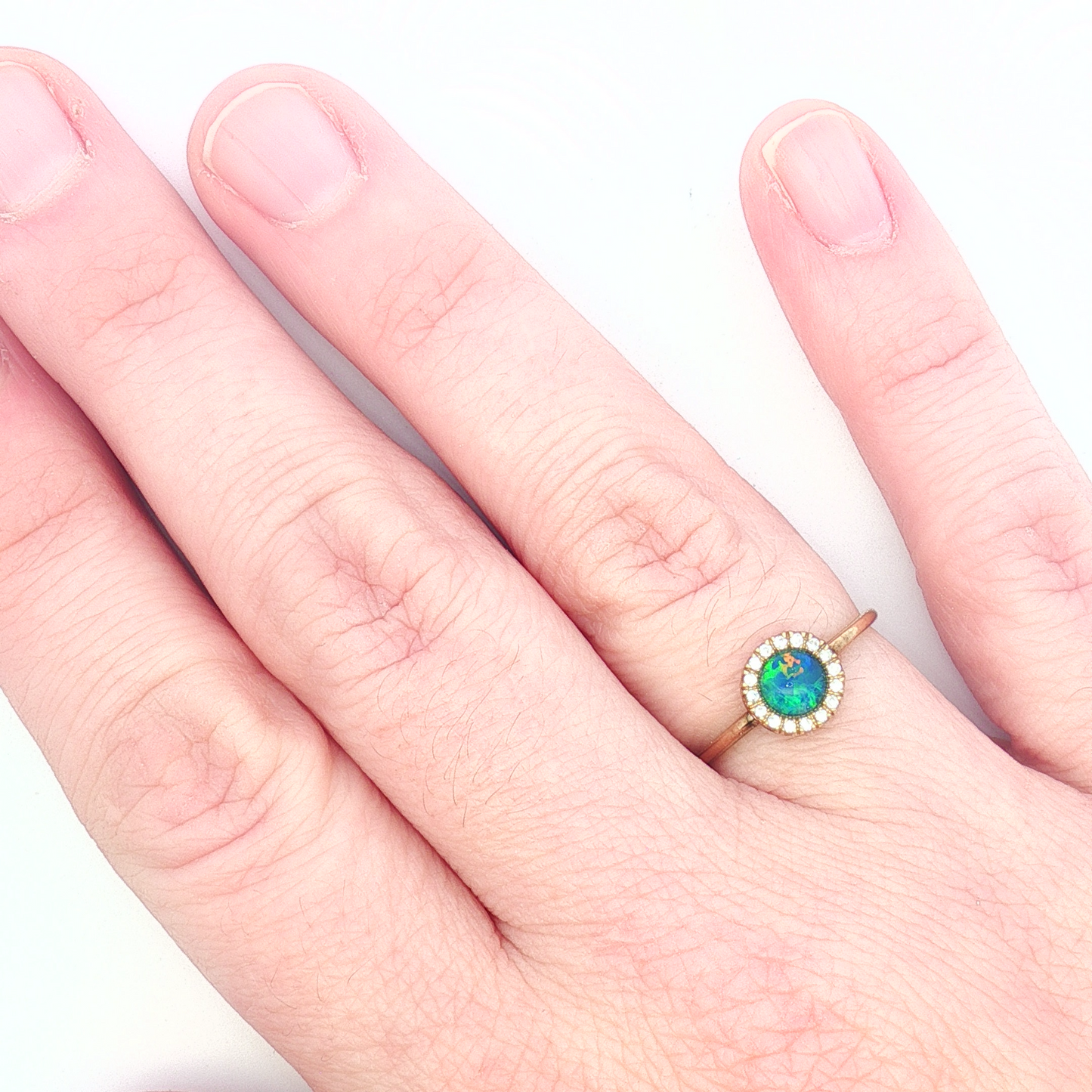 Round Opal Ring