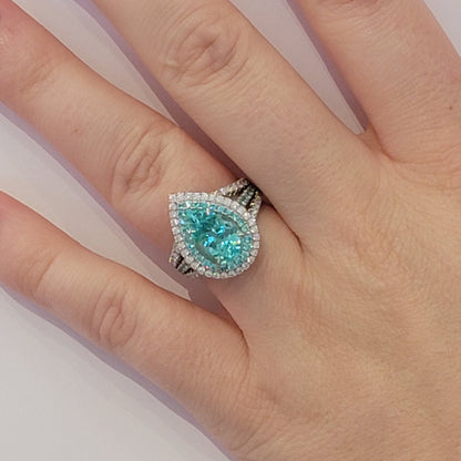 Paraiba Tourmaline & Diamond Ring