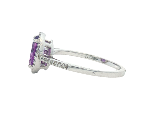 Amethyst & Diamond Ring