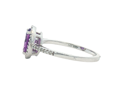 Amethyst & Diamond Ring