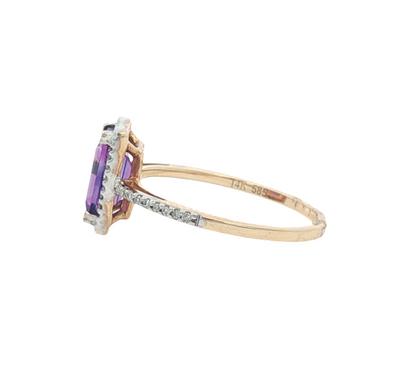 Amethyst & Diamond Ring