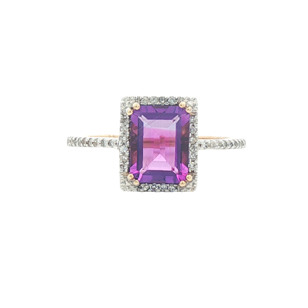Amethyst & Diamond Ring
