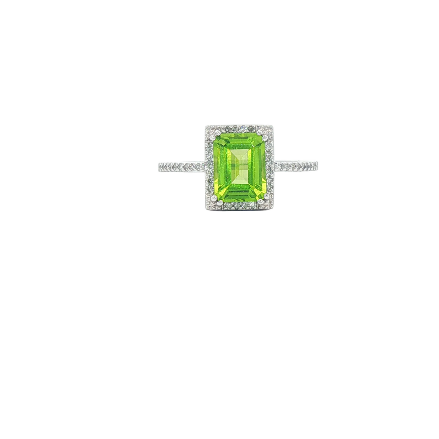 Peridot & Diamond Ring