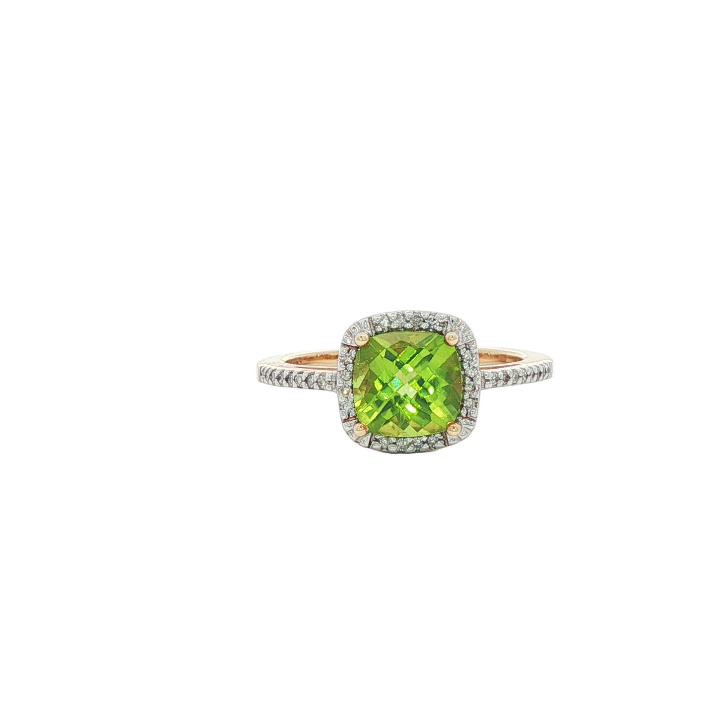Peridot & Diamond Ring