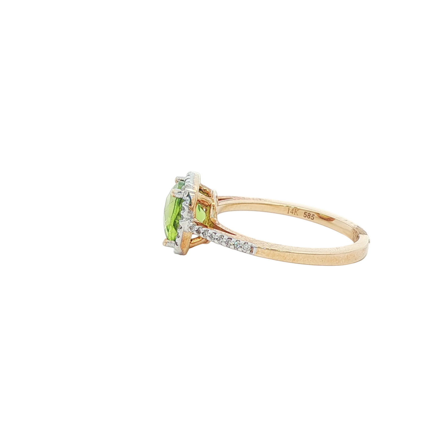 Peridot & Diamond Ring