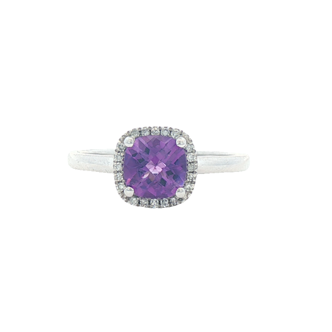 Amethyst & Diamond Ring