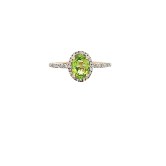 Peridot & Diamond Ring
