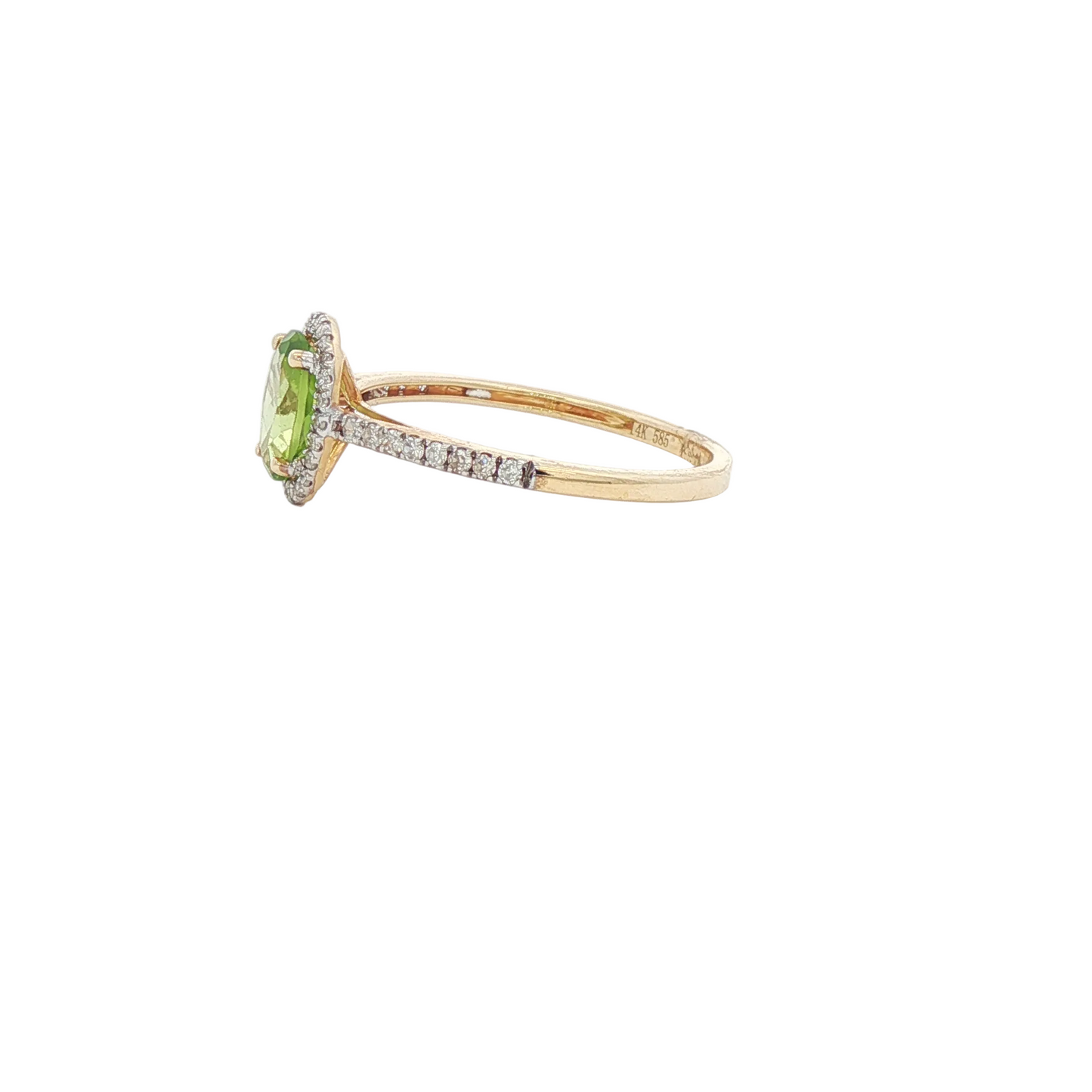 Peridot & Diamond Ring