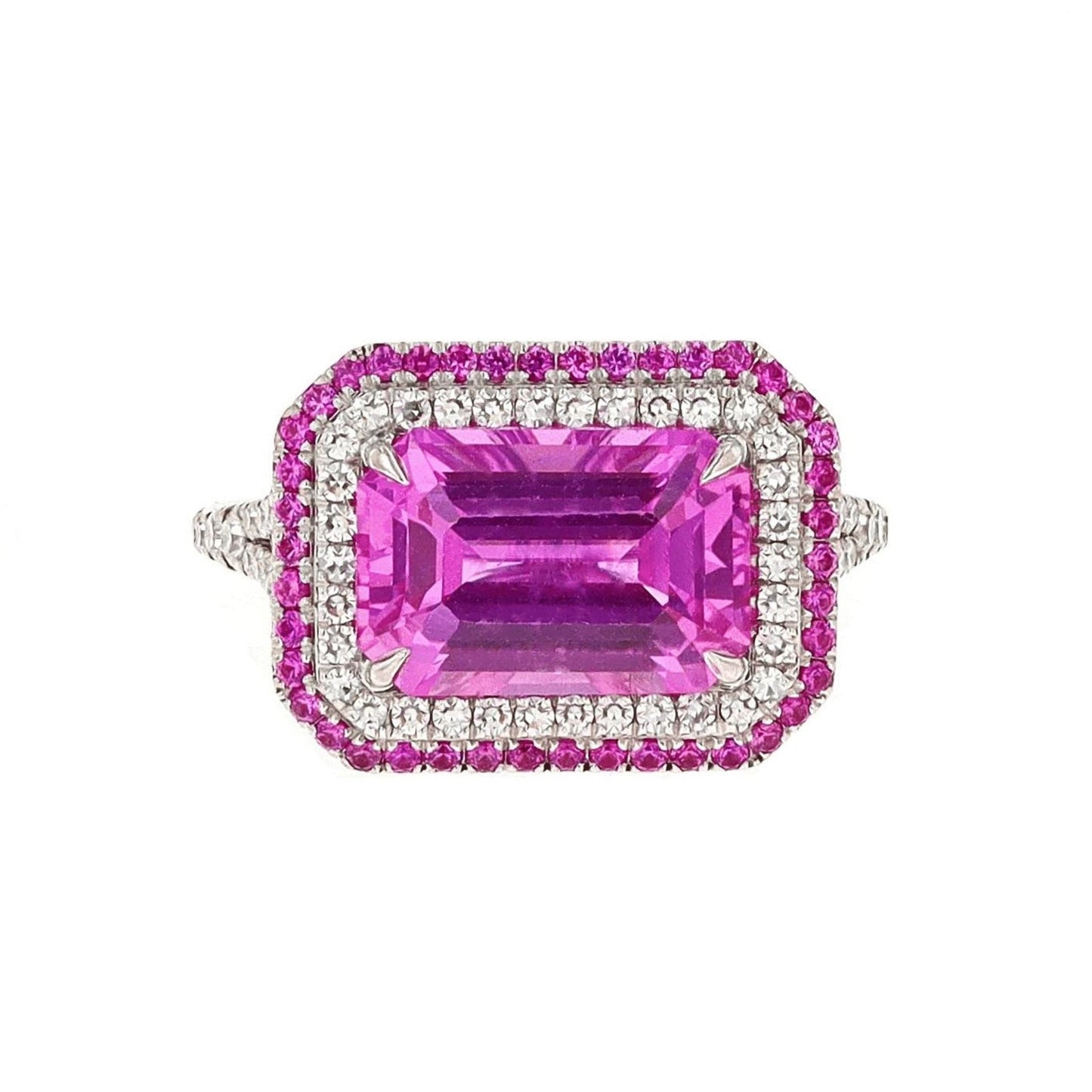 Pink/Purple Sapphire & Diamond Ring