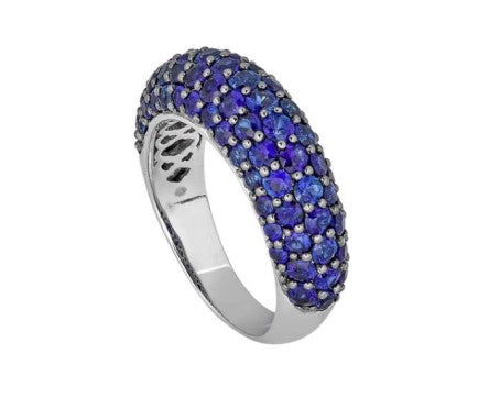 Blue Sapphire Dome Ring