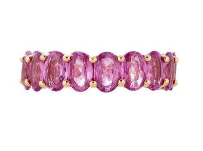 Pink Sapphire Eternity Band