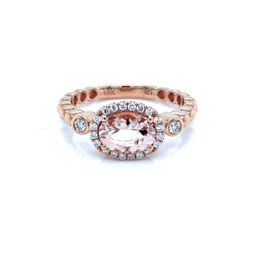 Morganite & Diamond Ring