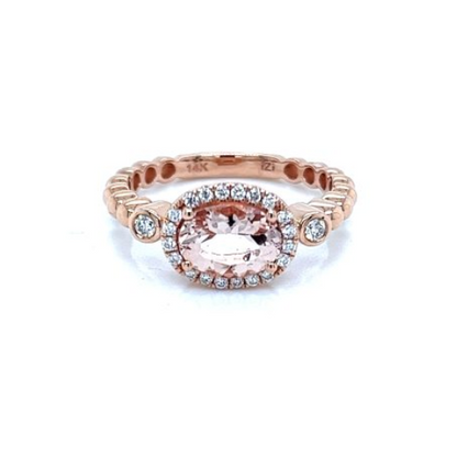 Morganite & Diamond Ring