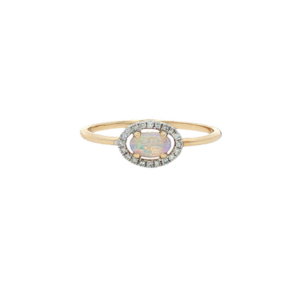 Opal & Diamond Ring