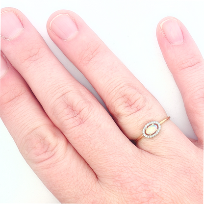 Opal & Diamond Ring