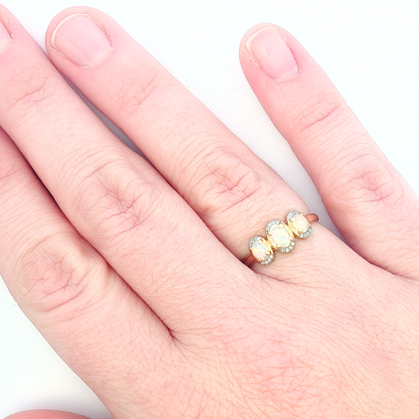 Opal & Diamond Ring