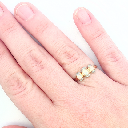 Opal & Diamond Ring
