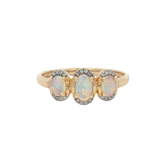 Opal & Diamond Ring