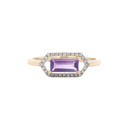 Amethyst & Diamond Ring