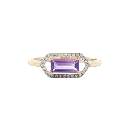 Amethyst & Diamond Ring